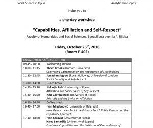 Workshop: ‘Capabilities, Affiliation and Self-Respect’