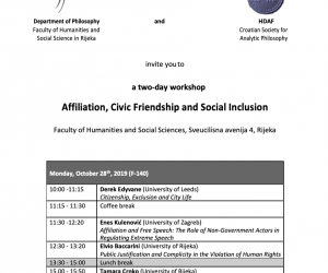 Workshop ‘Affiliation, Civic Friendship and Social Inclusion’